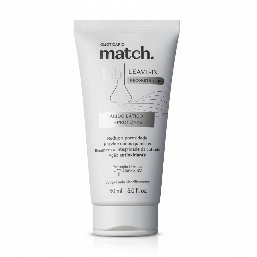 Leave-In Reconstrutor Match Lab 150ml - fundo branco