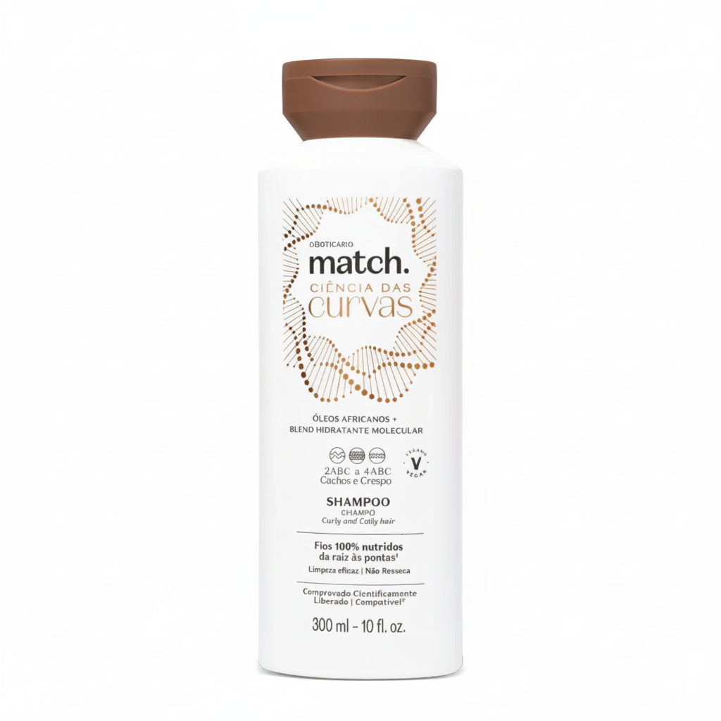 Shampoo Match Ciência das Curvas 300ml - Fundo Branco