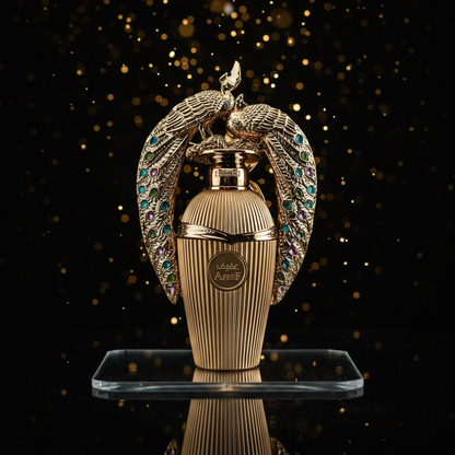 Lattafa Afeef 100ml — laca preta com reflexo dourado