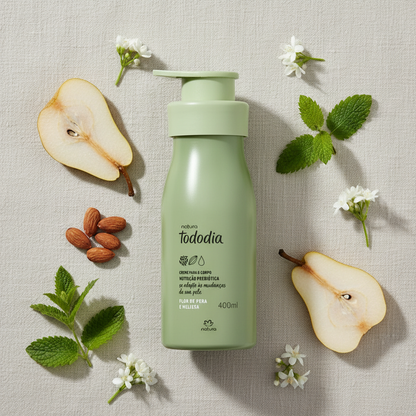 Creme Tododia Natura - flat lay ingredientes naturais
