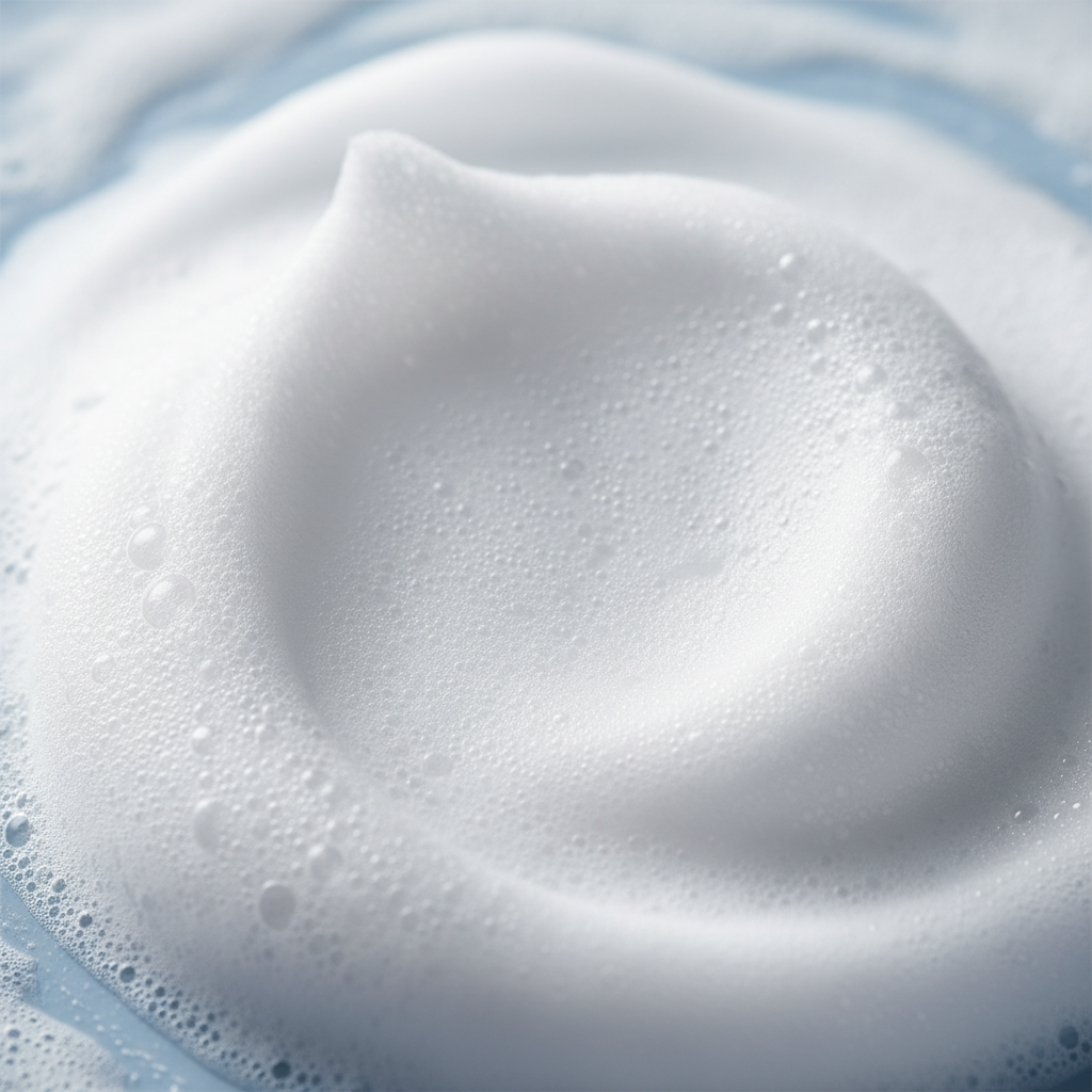 Texture mousse nettoyante riche