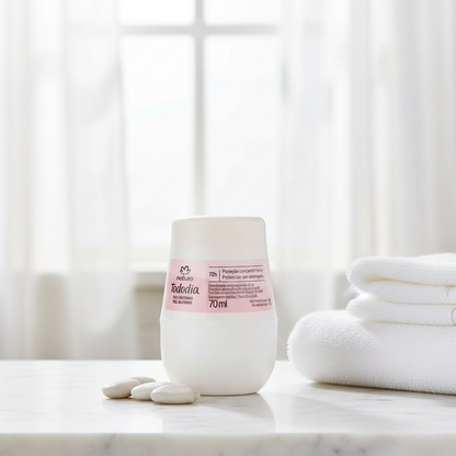 Desodorante TodoDia com toalhas brancas