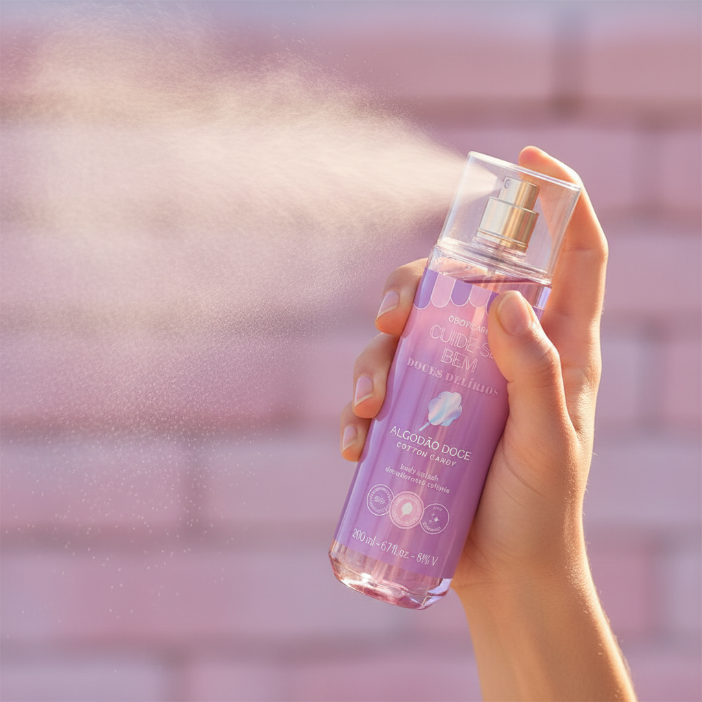 Body Splash Cuide-se Bem Doces Delírios - lifestyle spray no pescoço