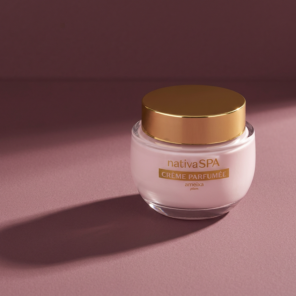 Nativa SPA Ameixa com iluminação lateral e sombra alongada
