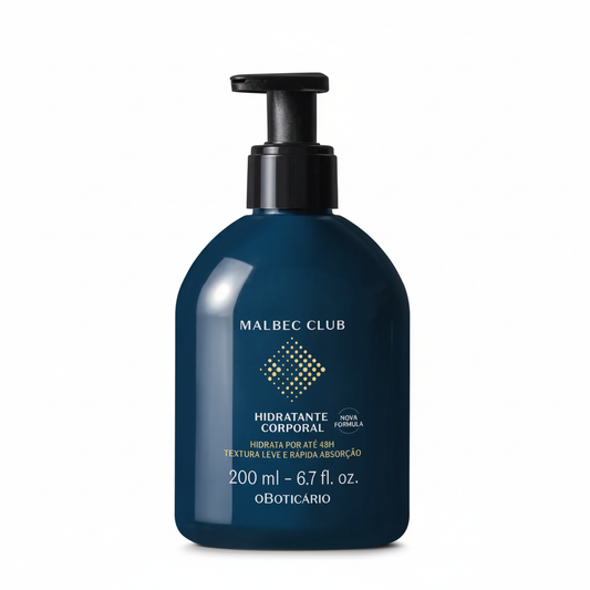 Loção Hidratante Corporal Malbec Club 200ml - Fundo Branco