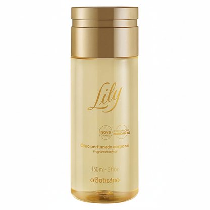 Óleo Perfumado Corporal Lily - Frasco dourado translucente
