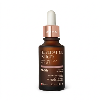 Botik Resveratrol + Silício 30 ml em fundo branco