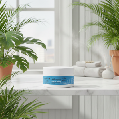 Masque Match dans un environnement spa élégant