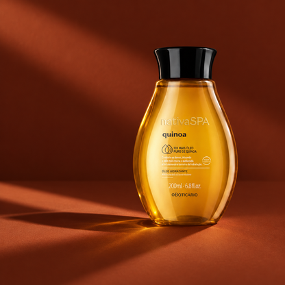 Nativa SPA Quinoa Óleo Hidratante O Boticário - luz e sombra