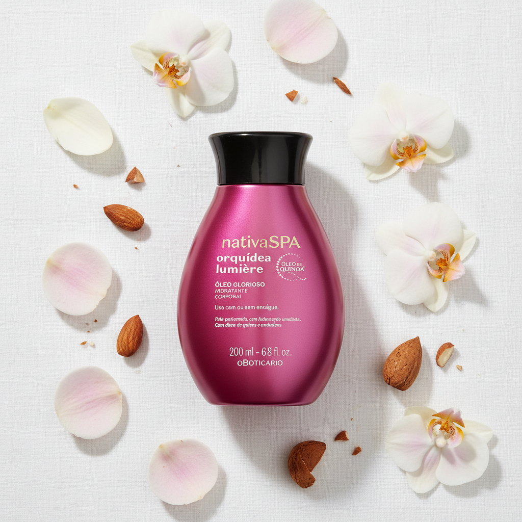 Nativa SPA Orquídea Lumière - flat lay elegante