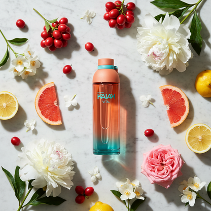 Kaiak Vital Féminin flat lay with fresh ingredients