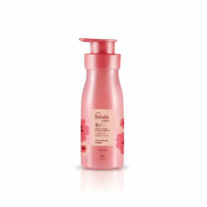 Natura TodoDia Flores Creme Hidratante Flor de Pêssego e Jasmin 400ml – Fundo Branco