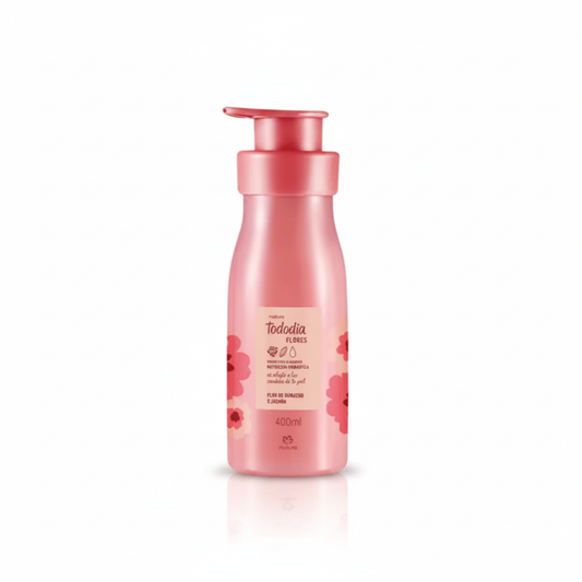 Natura TodoDia Flores Creme Hidratante Flor de Pêssego e Jasmin 400ml – Fundo Branco