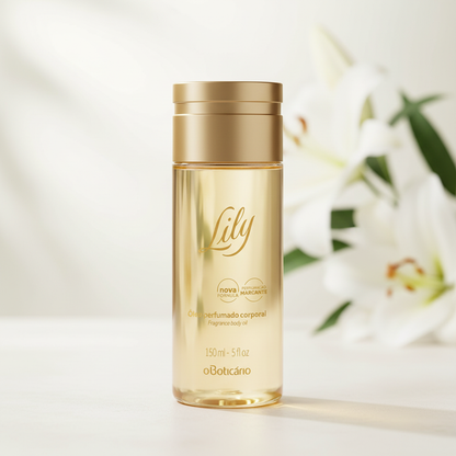 Óleo Perfumado Corporal Lily - Ambiente com lírios brancos