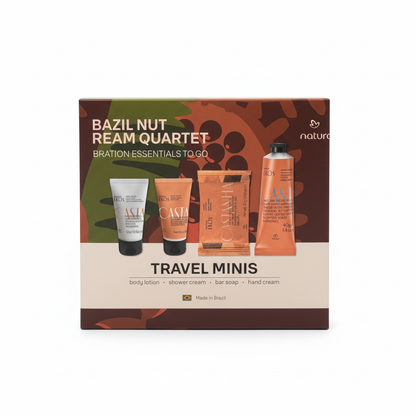 Kit de viagem Ekos Castanha em fundo branco