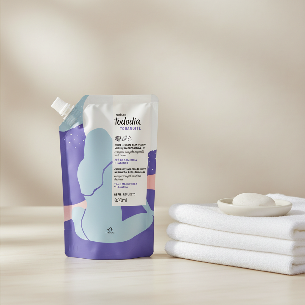 Refil Creme Noturno Tododia Todanoite Natura 300ml - composição sofisticada