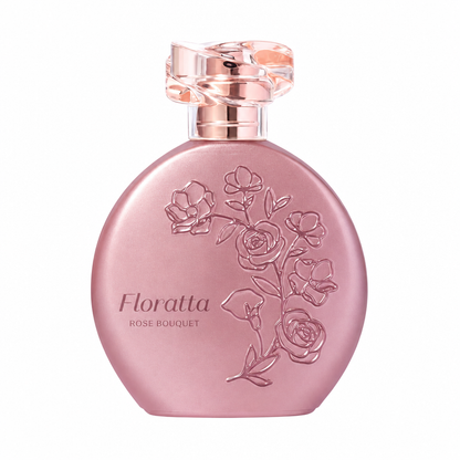 Floratta Rose Bouquet Eau de Toilette 75ml O Boticário em fundo branco
