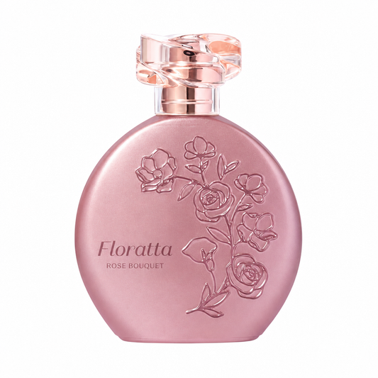 Floratta Rose Bouquet Eau de Toilette 75ml O Boticário em fundo branco