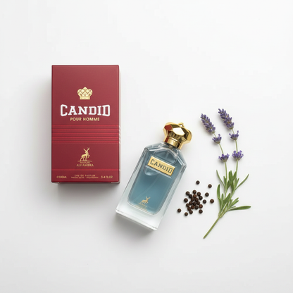 Maison Alhambra So Candid Pour Homme 100ml - flat lay ingredientes