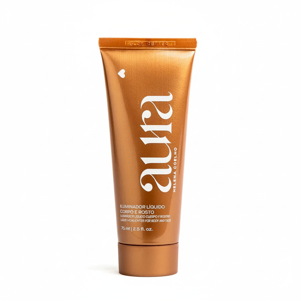 Iluminador Líquido Aura by Helena Coelho 75ml - fundo branco