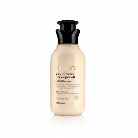 Loção Hidratante Nativa SPA Baunilha de Madagascar 400ml - fundo branco