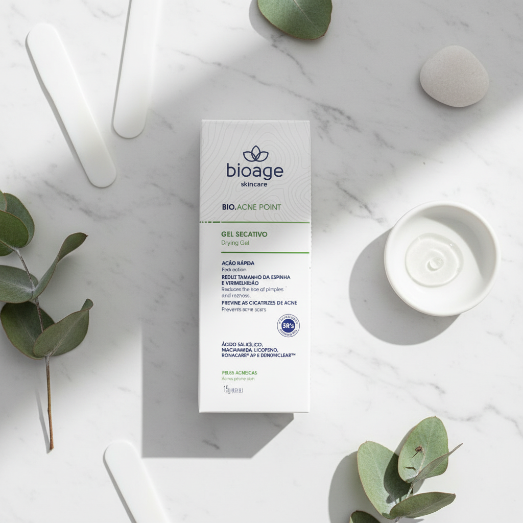 Bioage Bio.Acne Point Gel Secativo - lifestyle mármore