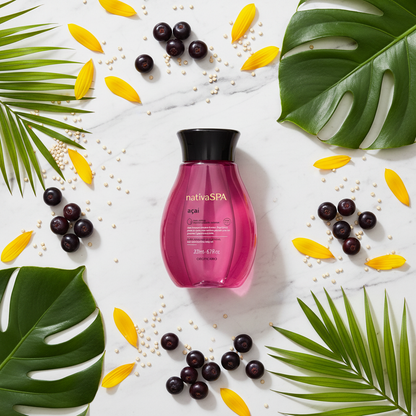 Óleo Hidratante Nativa SPA Açaí - flat lay ingredientes