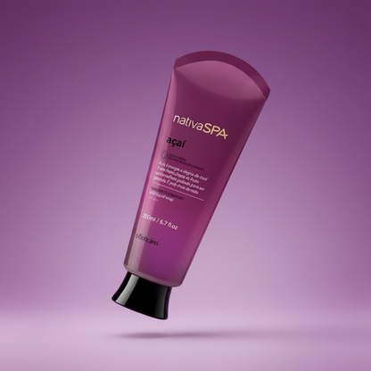 Sabonete Líquido Nativa SPA Açaí 200ml - ângulo 45 degradê roxo
