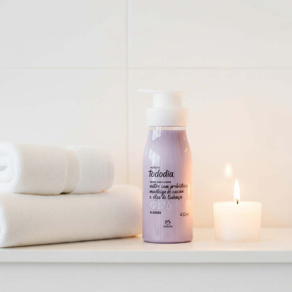 Creme Tododia Algodão 400ml - lifestyle banho