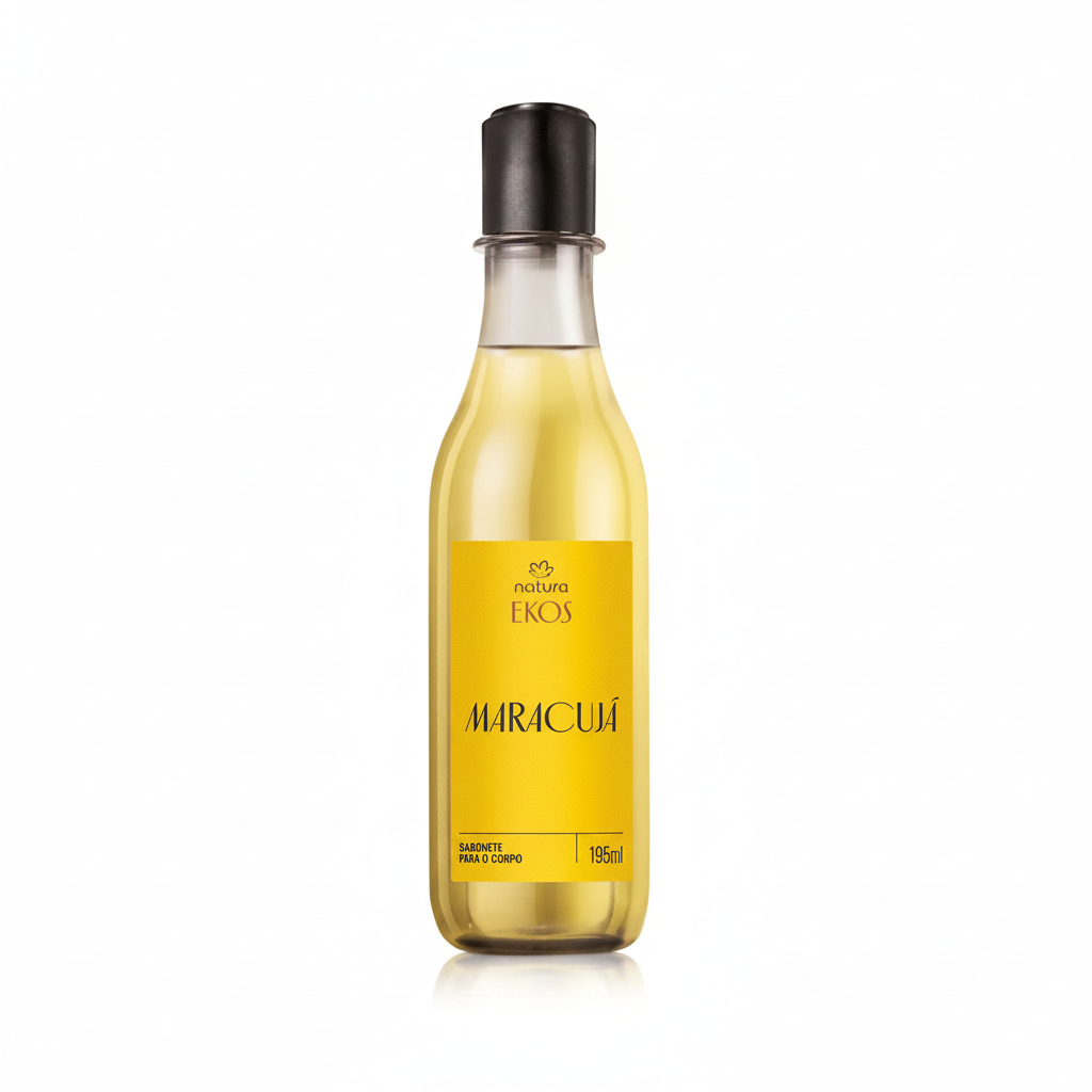 Natura Ekos Sabonete Líquido Corporal Maracujá 195ml - Fundo Branco