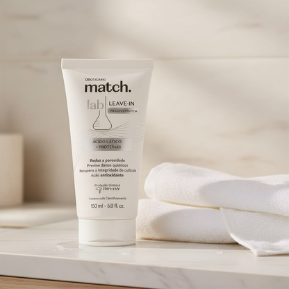 Leave-In Reconstrutor Match Lab 150ml - lifestyle banheiro