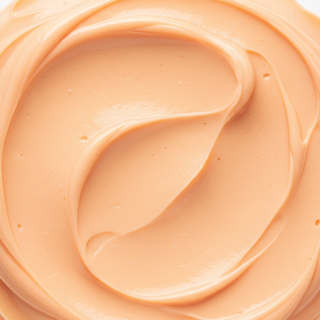 Texture crème masque pêche