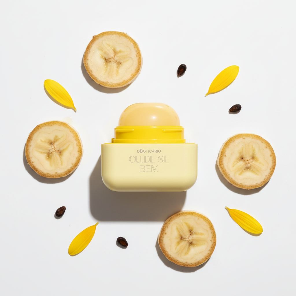 Hidratante Labial Banana Cuide-se Bem - flat lay banana