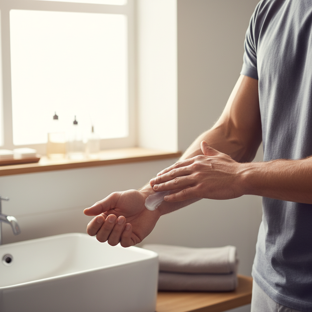 Application de la lotion - moment d'utilisation