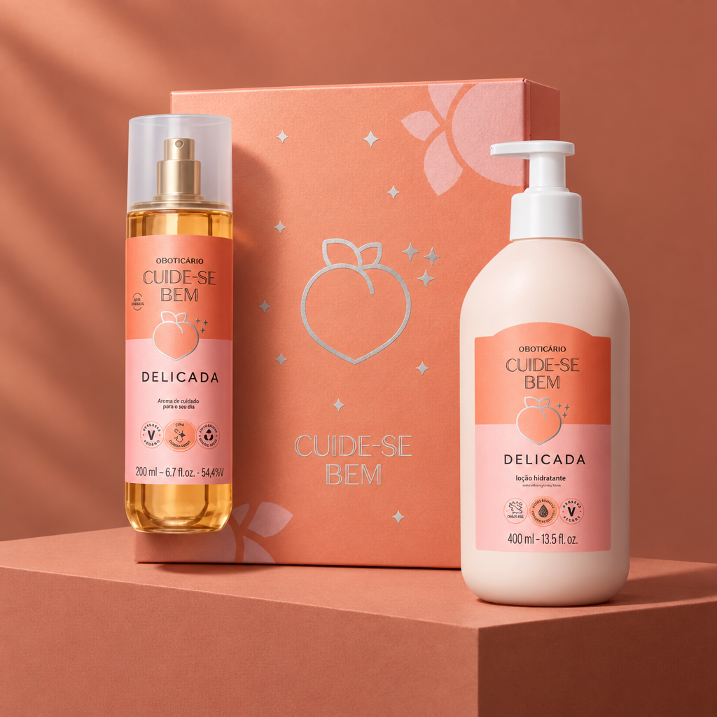 Kit Delicada em composição arquitetônica pêssego