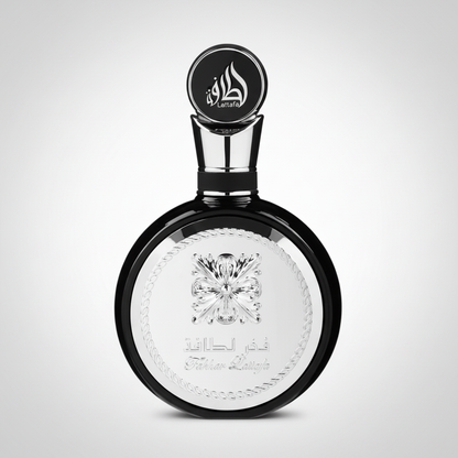 Lattafa Fakhar Black - Fundo Cinza Gradiente