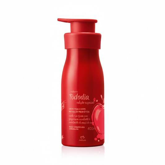 Creme Tododia Maçã Caramelada e Baunilha 400ml - fundo branco