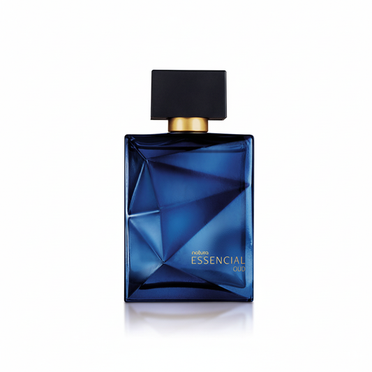 Natura Essencial Oud Masculin 100ml - Flacon bleu sur fond blanc
