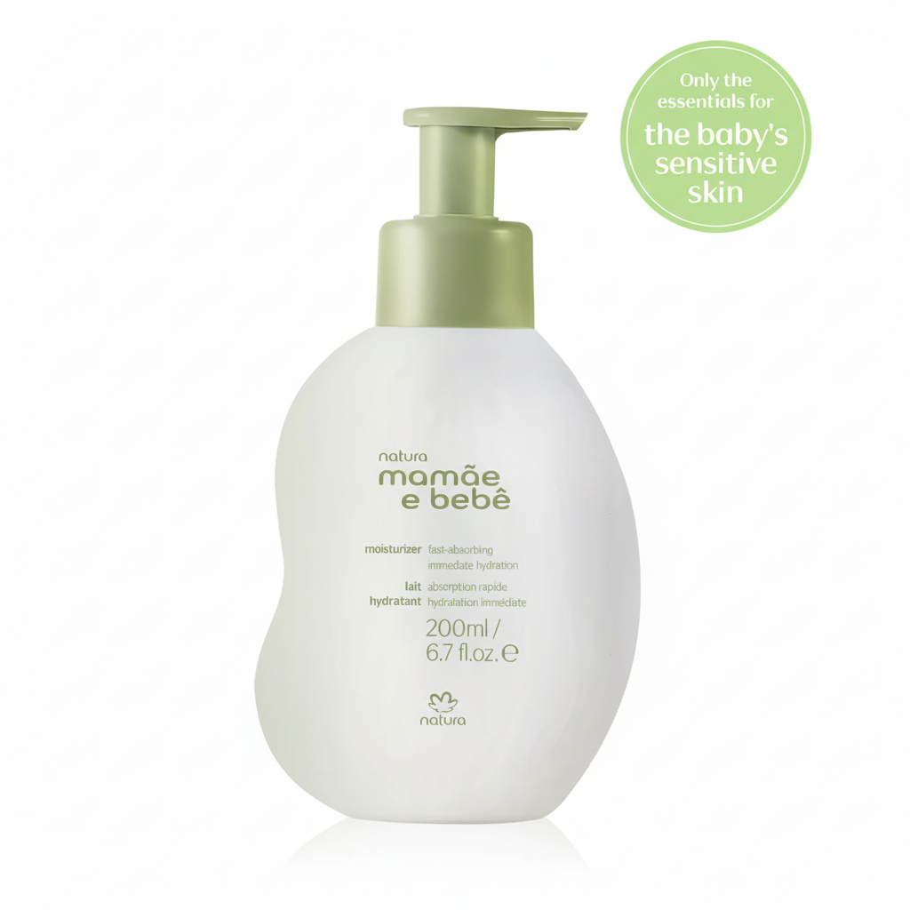 Hidratante Mamãe Bebê Natura 200ml - Vue principale sur fond blanc