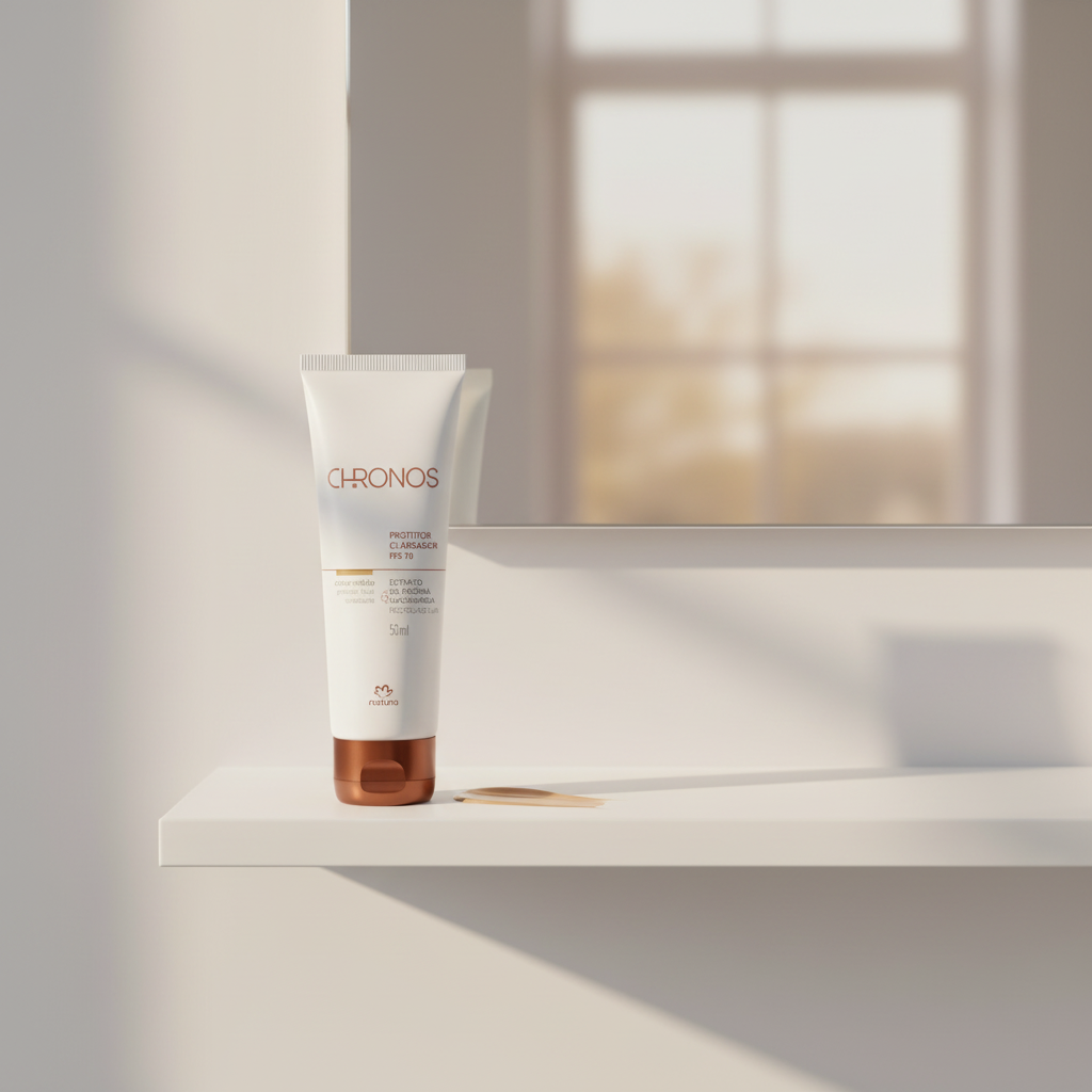 Protetor Facial Chronos FPS 70 - rotina matinal skincare