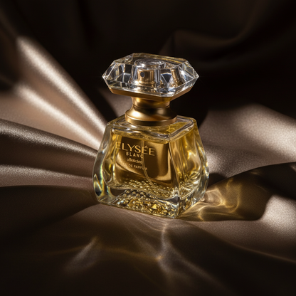 Elysée Blanc EDP – editorial satin doré