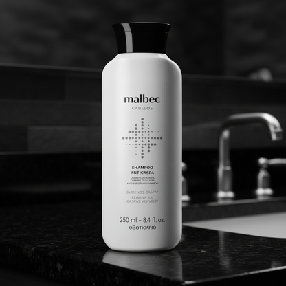 Shampoo Malbec Club Anticaspa 250ml - granito