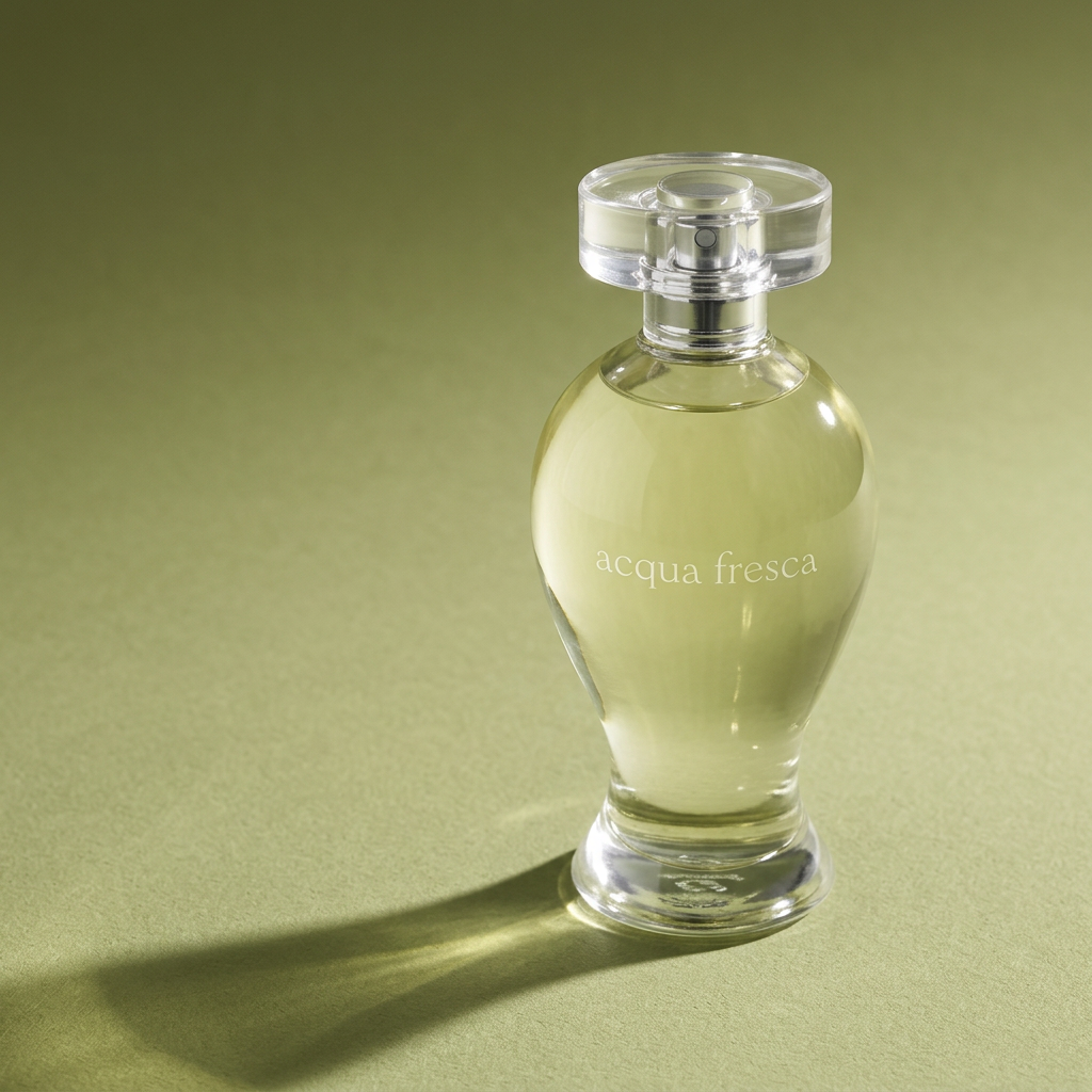 Acqua Fresca com iluminação lateral e sombra alongada