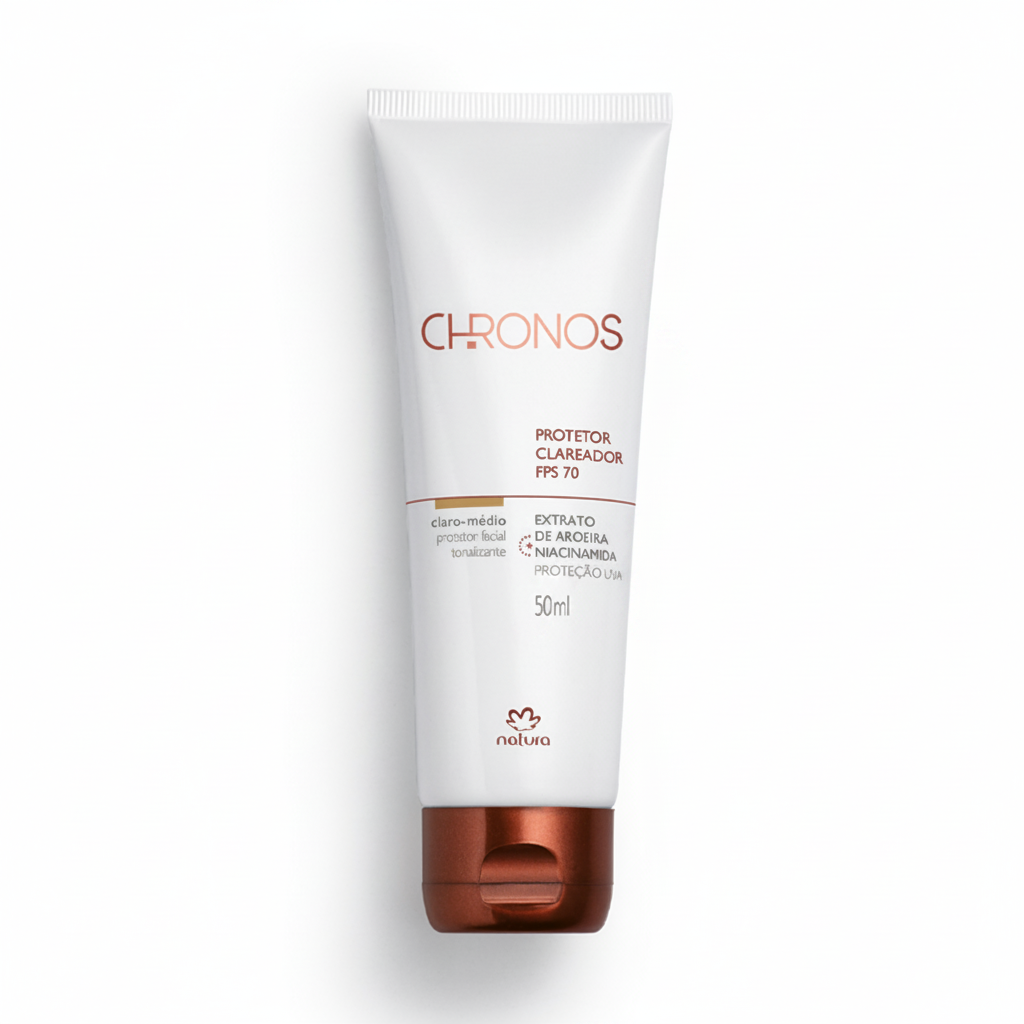 Protetor Facial Chronos FPS 70 Claro-Médio - fundo branco