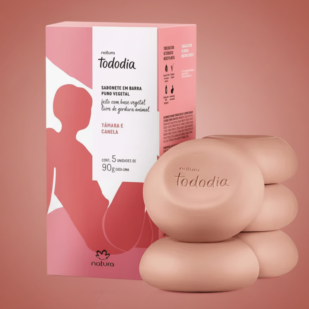 Natura Tododia Sabonete Tâmara e Canela - degradê terracotta