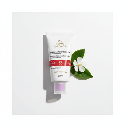 Natura Chronos Multiprotetor Antissinais FPS 50 Incolor 50ml – Flat Lay