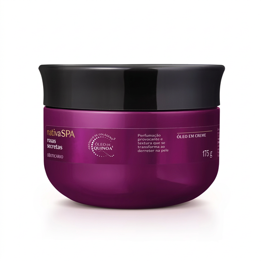 Nativa SPA Rosas Secretas óleo em creme 175 g em fundo branco