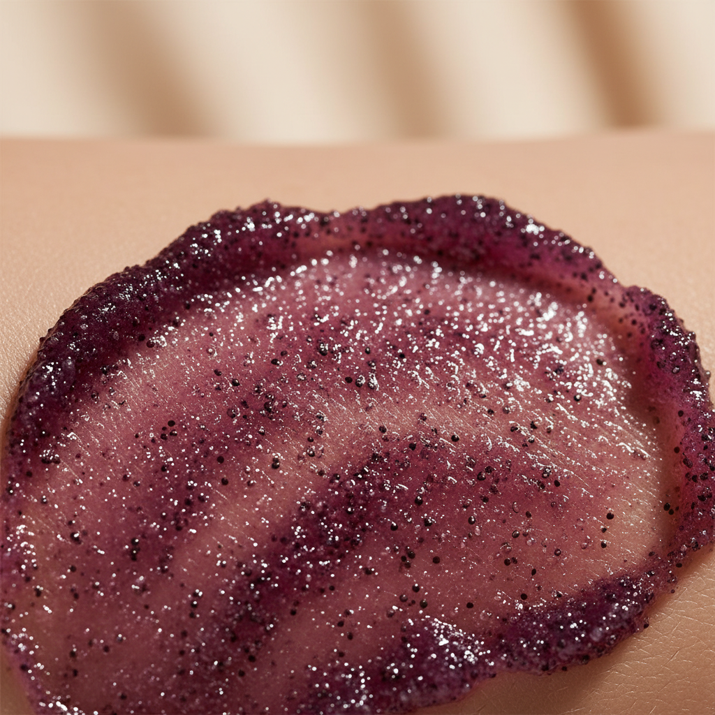 Texture du gommage Uva Merlot - Détail exfoliant