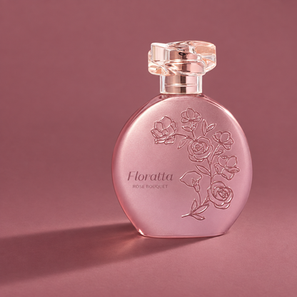 Floratta Rose Bouquet Eau de Toilette 75ml O Boticário com luz lateral e sombra alongada