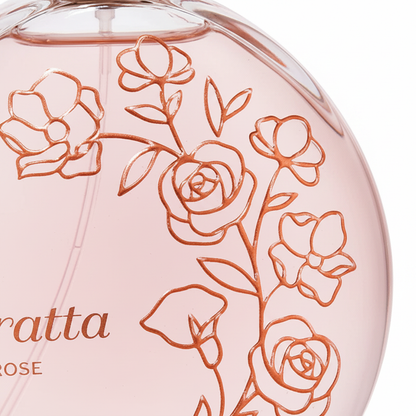 Floratta Rose Eau de Toilette 75ml detalhe gravação floral